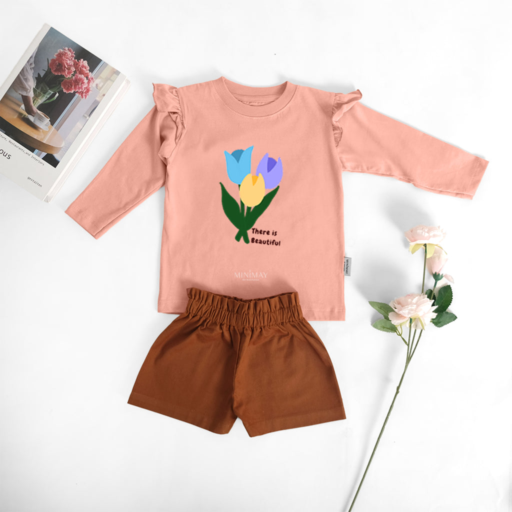 MINIMAY Kaos Lengan Panjang Bunga