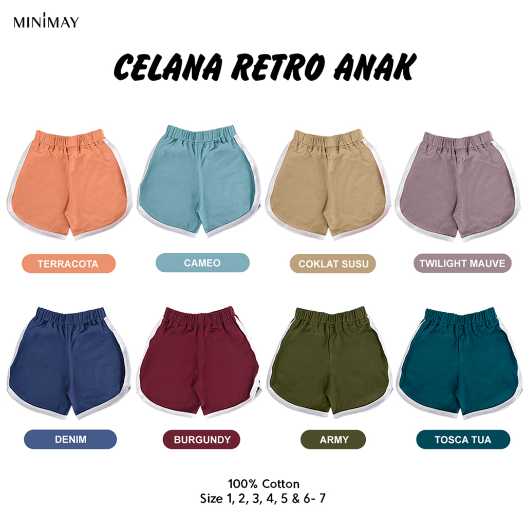 MINIMAY Celana Retro Anak White Line Retro