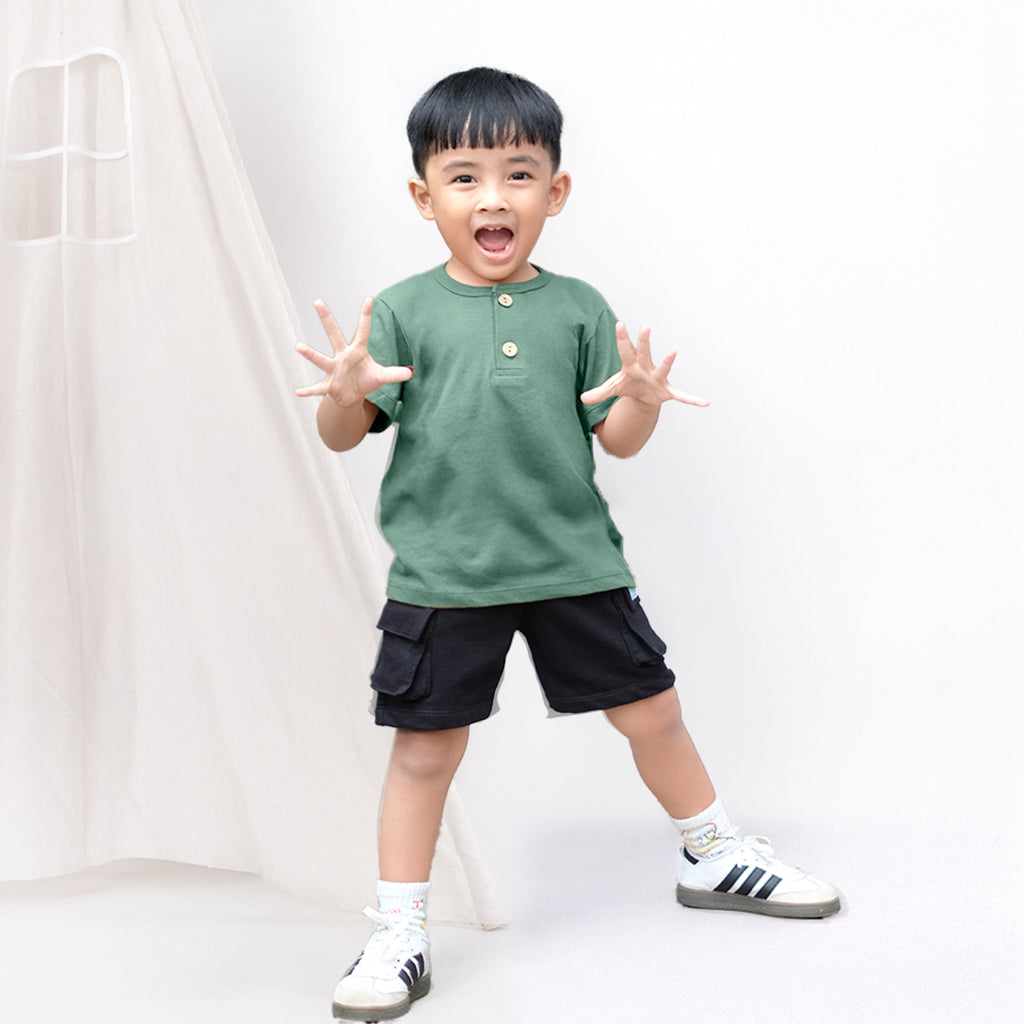 MINIMAY Kaos Anak Kancing Button Tee