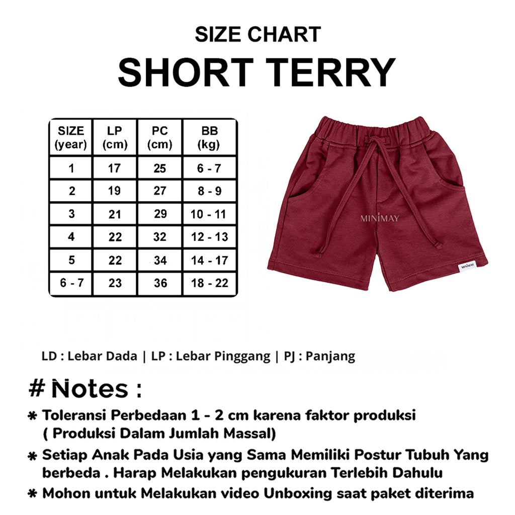 Celana Short Terry