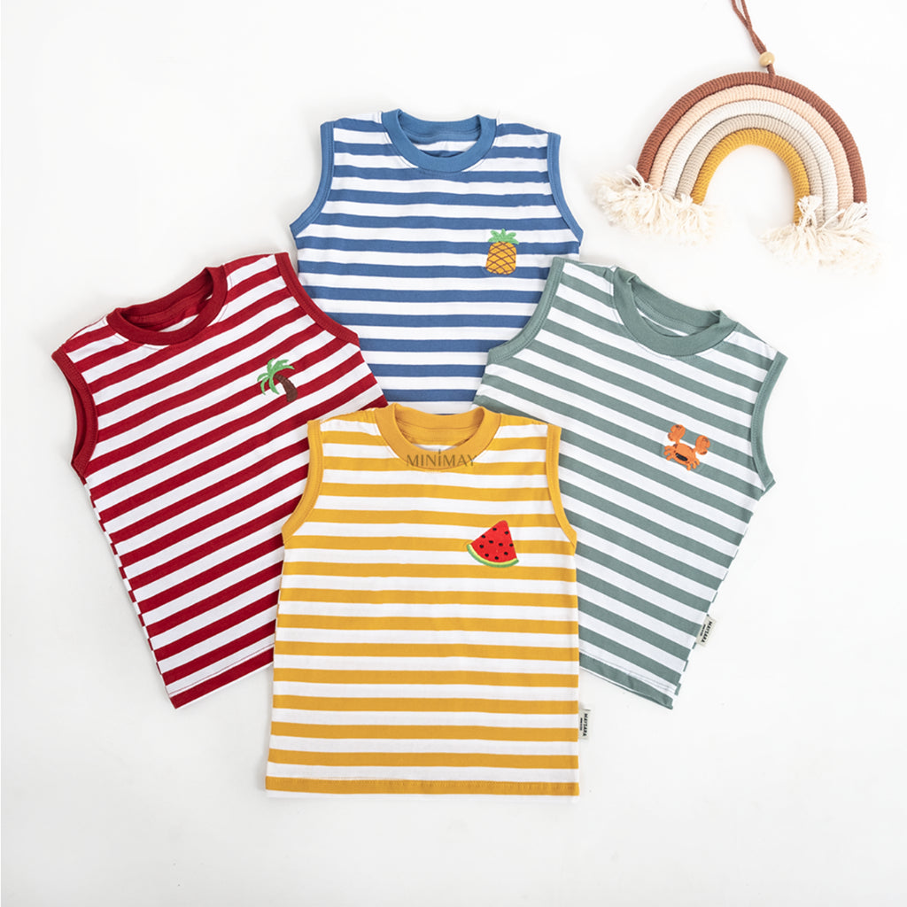 Kaos Striped Tropis