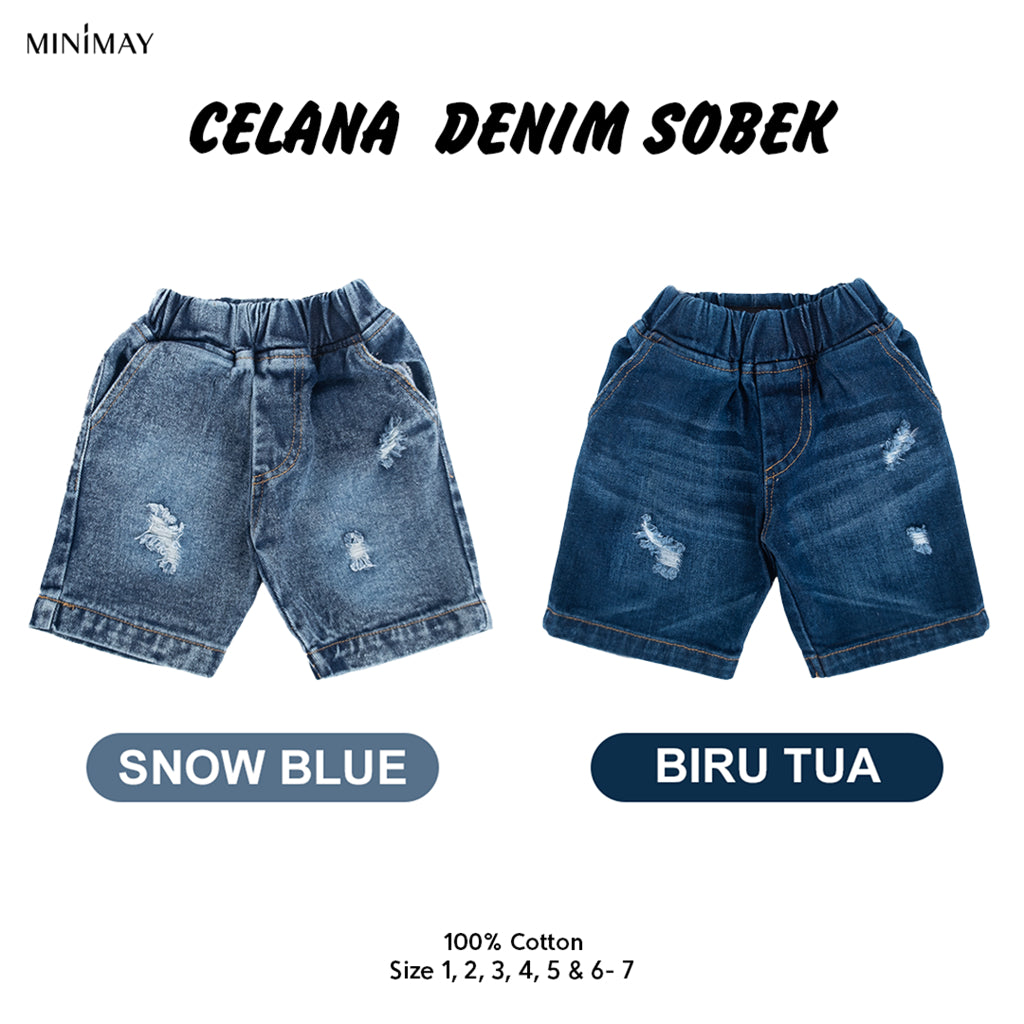 MINIMAY Celana Short Denim Sobek