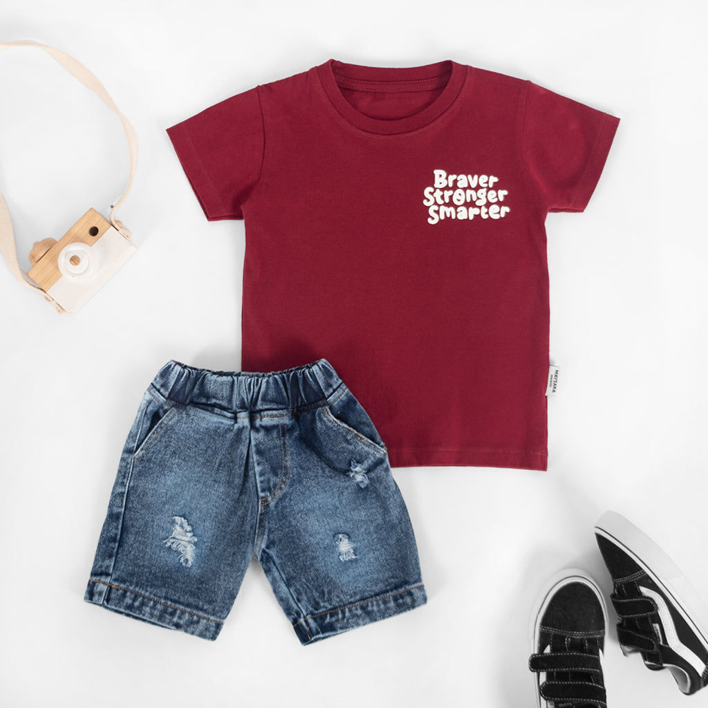 MINIMAY Celana Short Denim Sobek