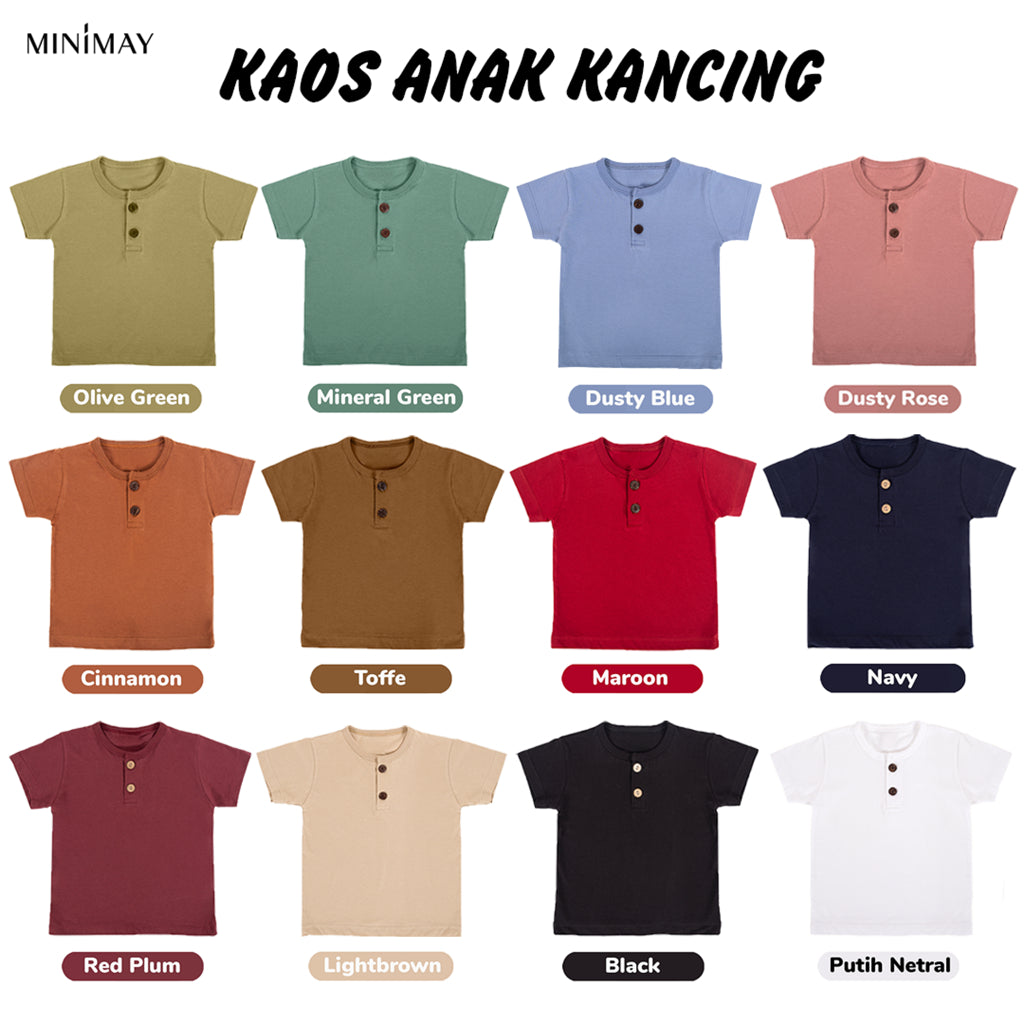 MINIMAY Kaos Anak Kancing Button Tee
