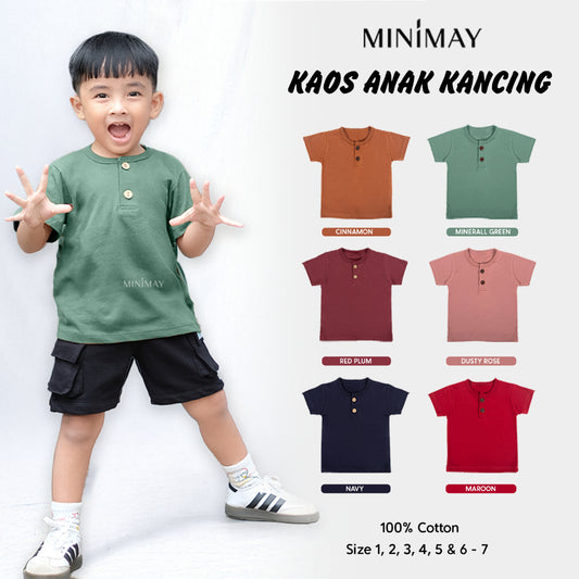 MINIMAY Kaos Anak Kancing Button Tee