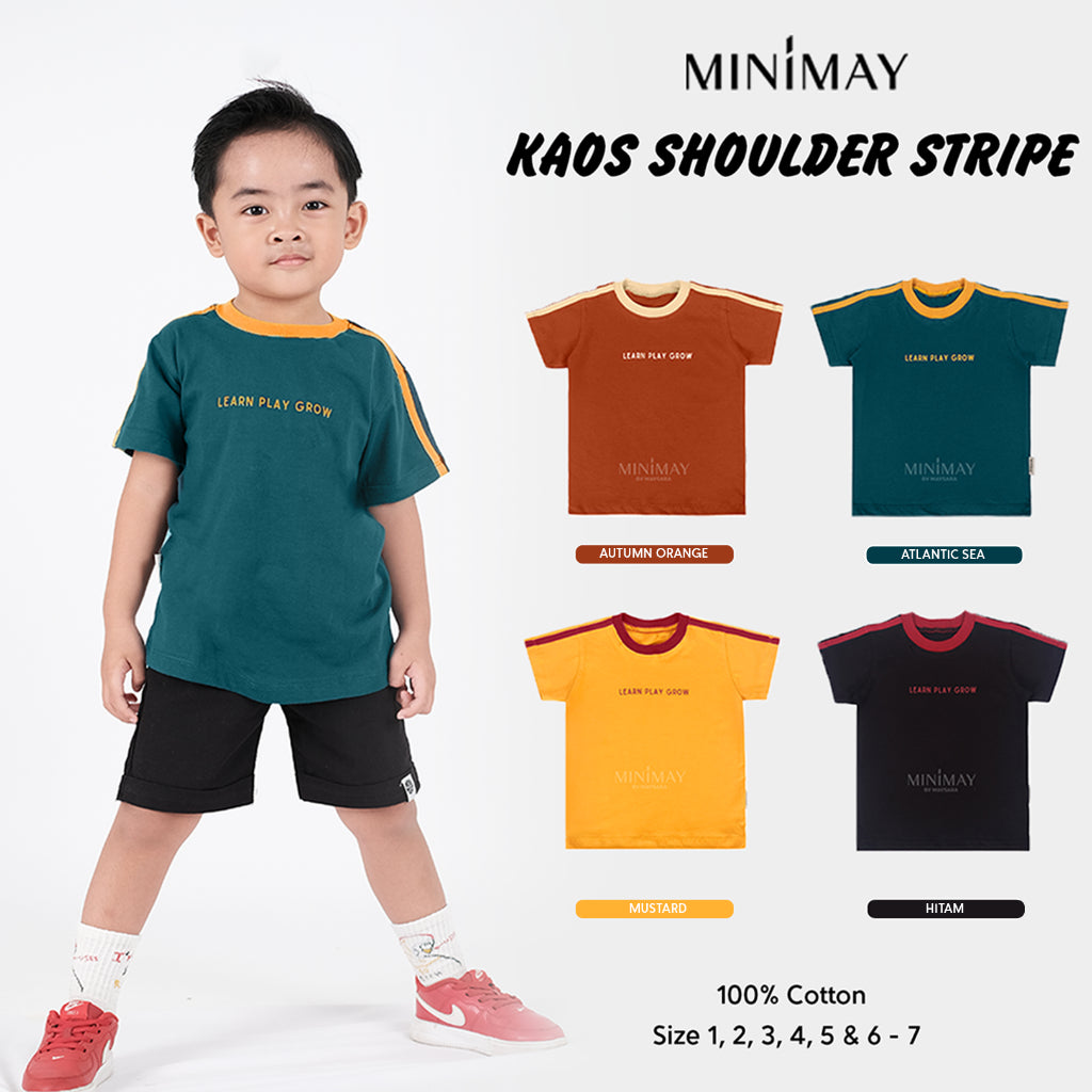 MINIMAY Kaos Sholuder Stripe