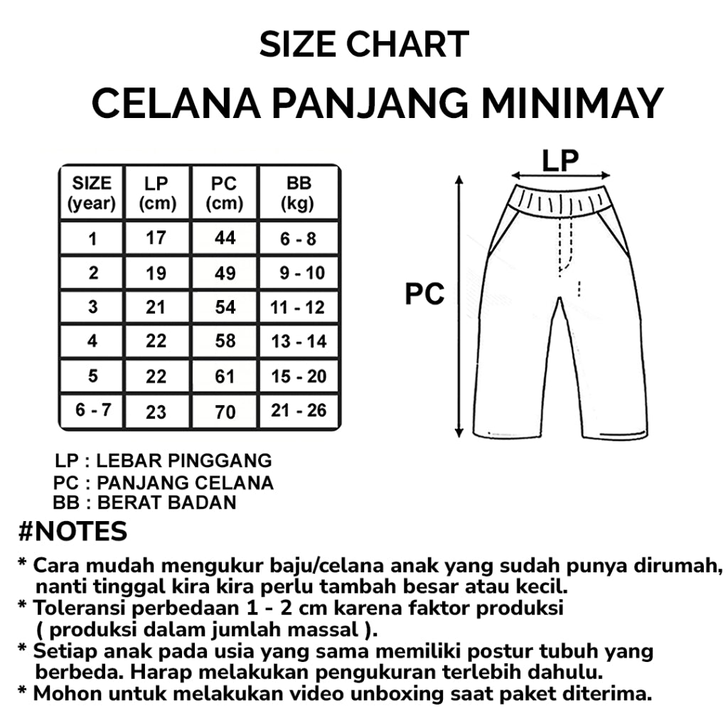 MINIMAY Celana Anak Panjang APJ