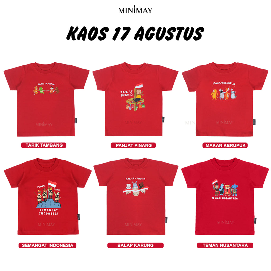 MINIMAY Kaos Anak 17 Agustus Baju Lomba