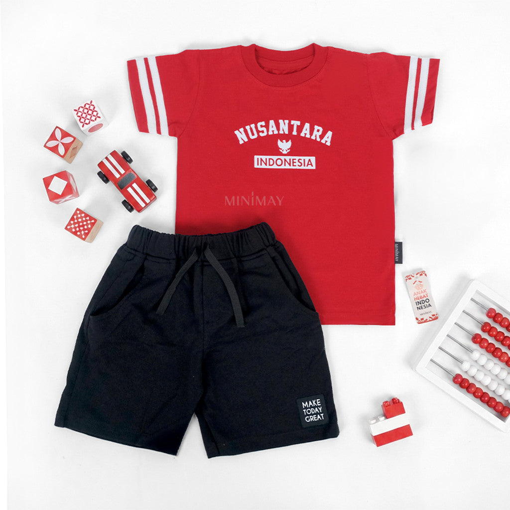 Kaos Anak 17 Agustus Indonesia Baju Merah Putih Kombinasi Usia 1 2 3 4 5 6 7 Tahun
