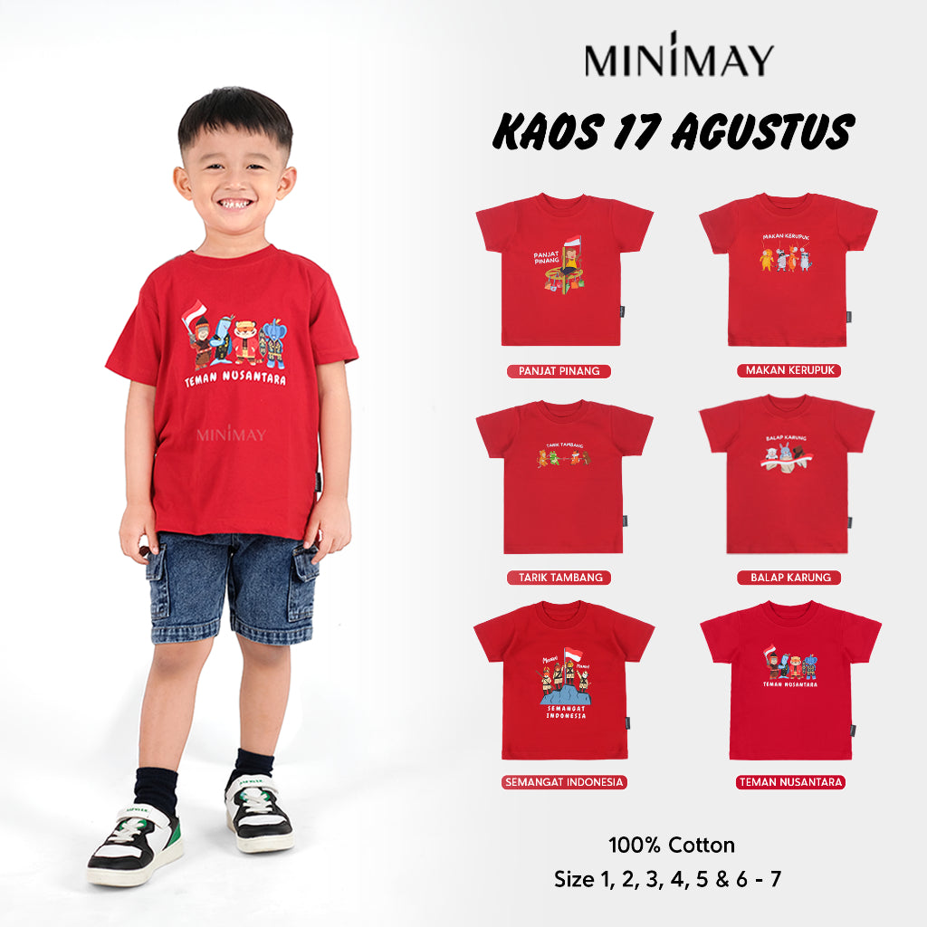 MINIMAY Kaos Anak 17 Agustus Baju Lomba