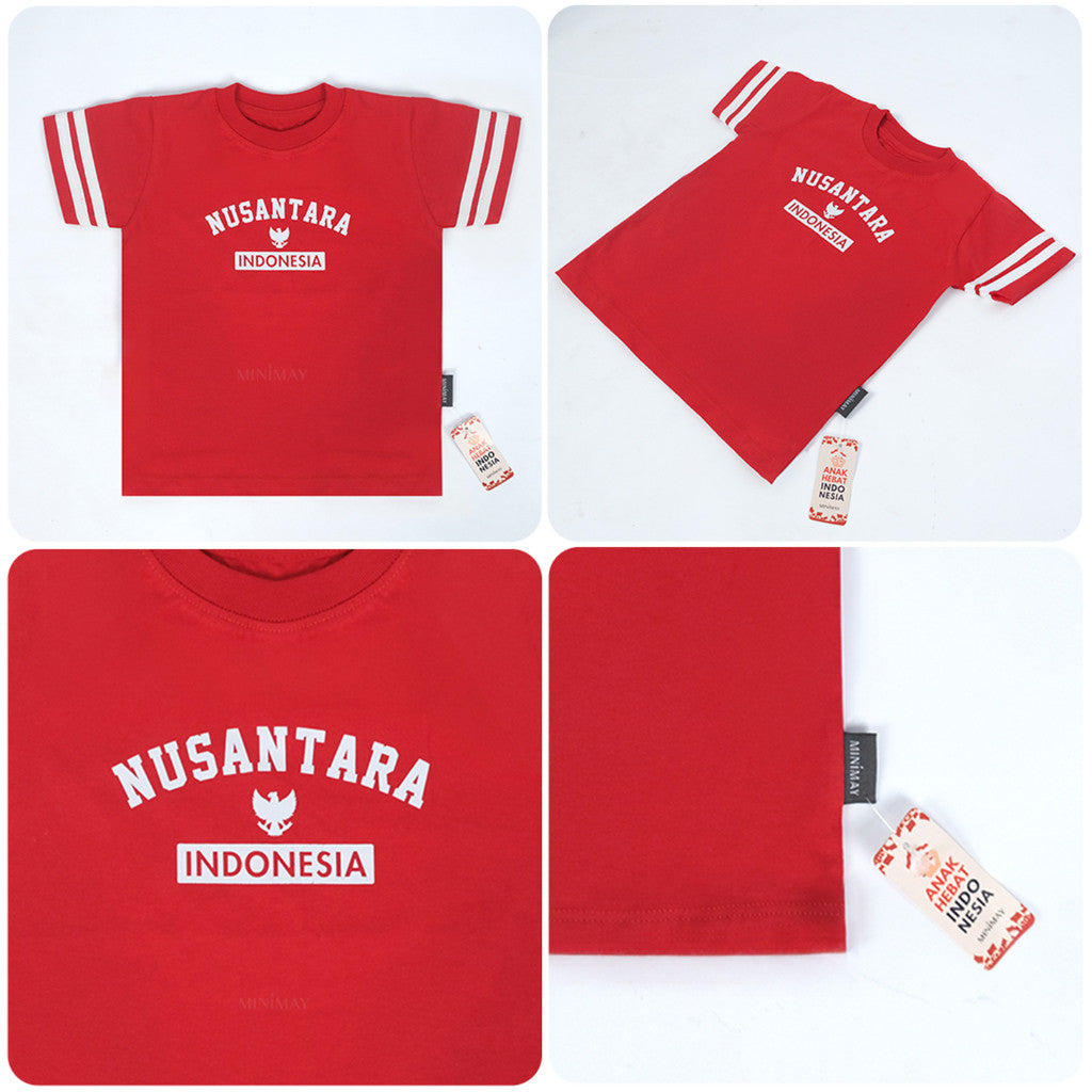 Kaos Anak 17 Agustus Indonesia Baju Merah Putih Kombinasi Usia 1 2 3 4 5 6 7 Tahun